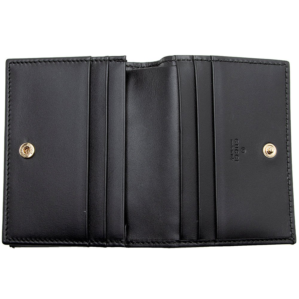 Gucci Guccissima Bee Embossed Leather Card Case - Image 5