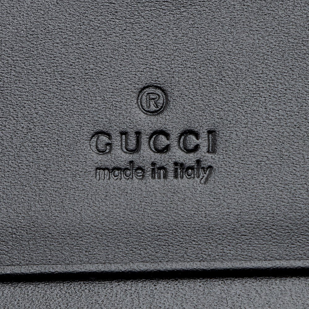 Gucci Guccissima Bee Embossed Leather Card Case - Image 6