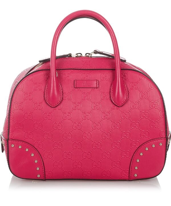 Gucci Guccissima Bright Leather Satchel
