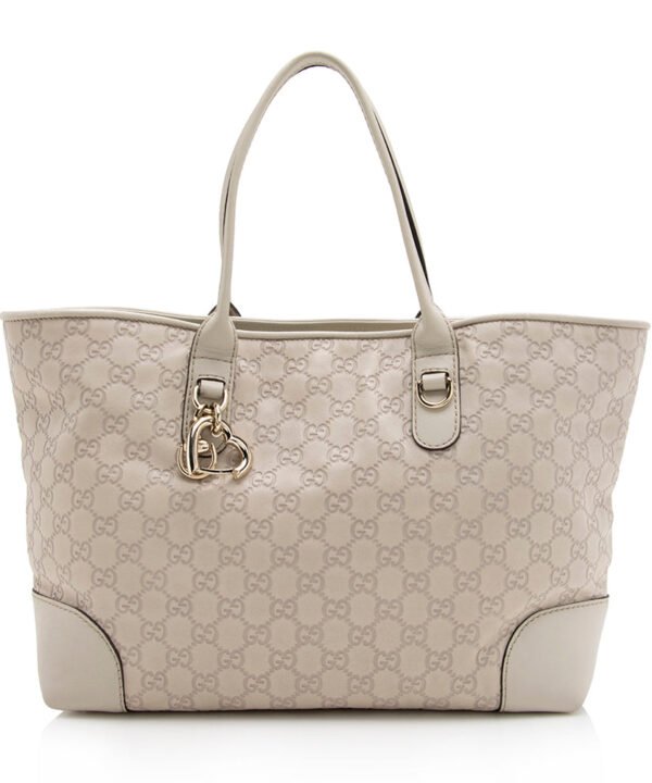 Gucci Guccissima Leather Heart Bit Medium Tote
