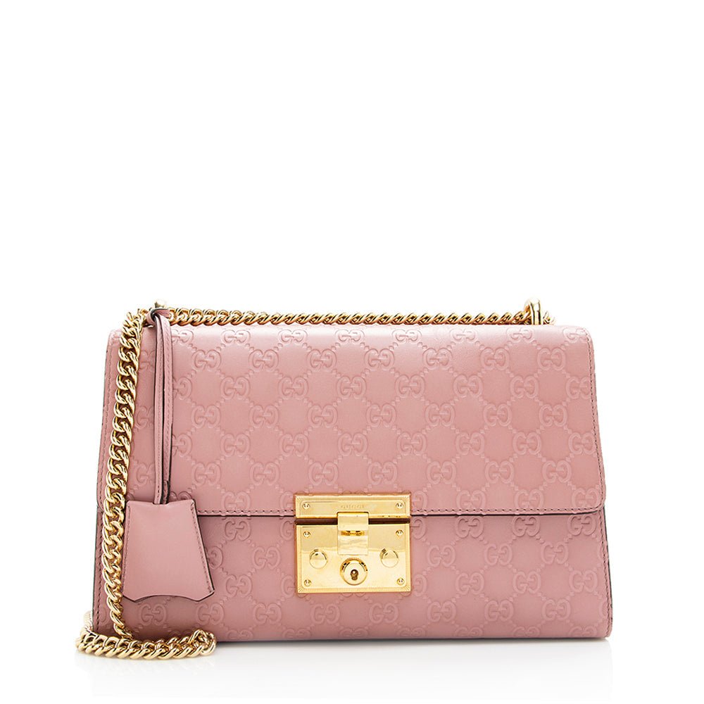 Gucci Guccissima Leather Padlock Medium Shoulder Bag