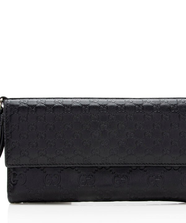 Gucci Guccissima Metallic Leather Bree Continental Wallet