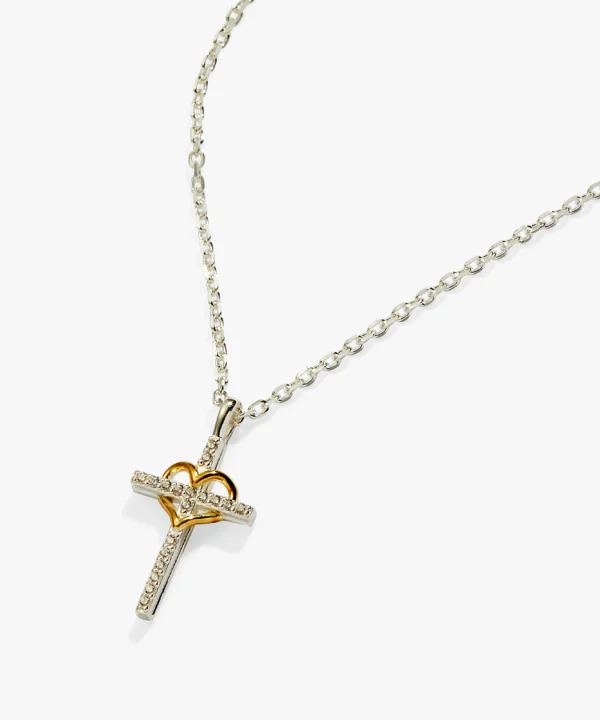 Heart Cross Necklace