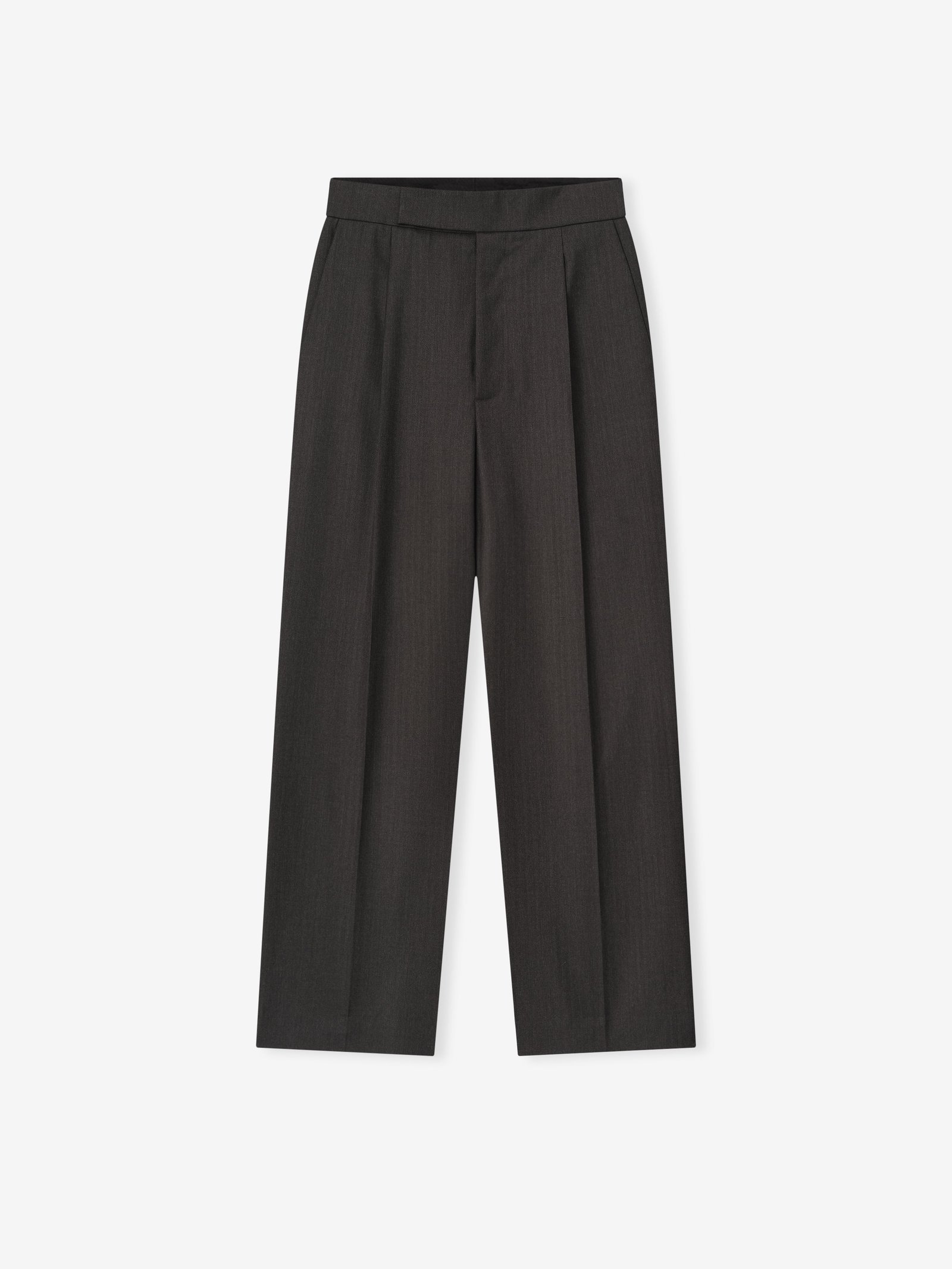 Wool Straight Leg Trouser