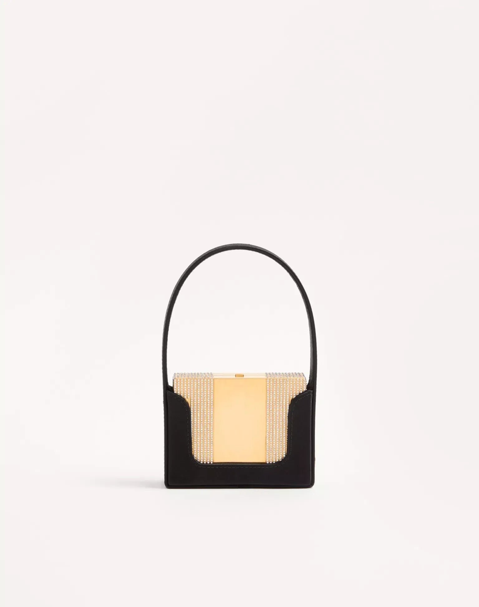 Valentino Garavani Minaumorphe Minaudière In Metal With Swarovski® Crystals And Satin Case - Image 2