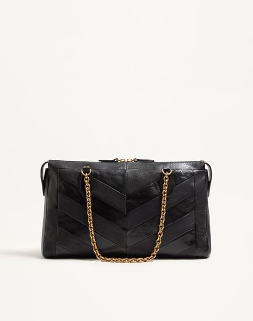 Valentino Garavani Panthea Shoulder Bag In Nappa Leather With Chevron Pattern