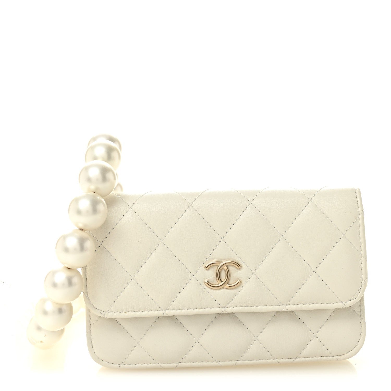 Mini "Maxi Pearls" Wallet On Chain