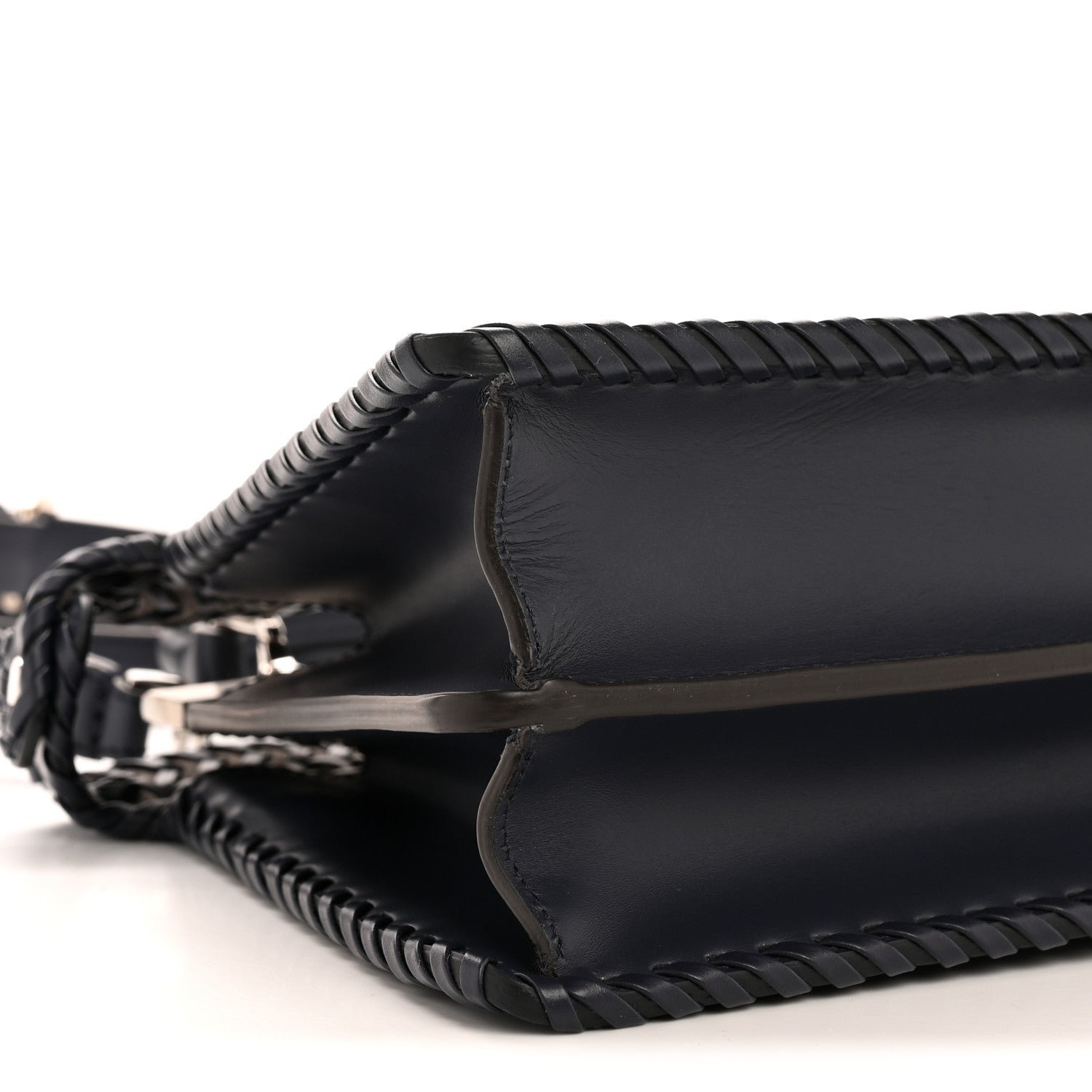 Fendi Vitello King Shiny Nappa Intreccio Petite Peekaboo I SEE U Satchel - Image 10