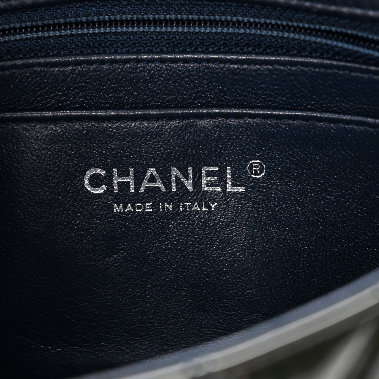 Patent Calfskin Quilted Mini Rectangular Flap Navy Blue - Image 6