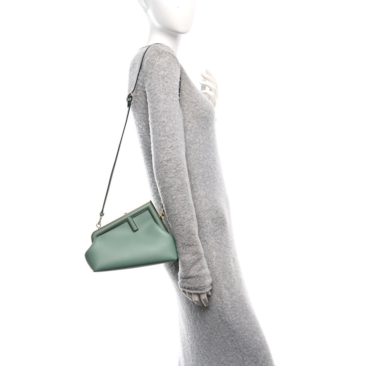 Fendi First Small Menta Shiny Nappa Leather Bag - Image 2