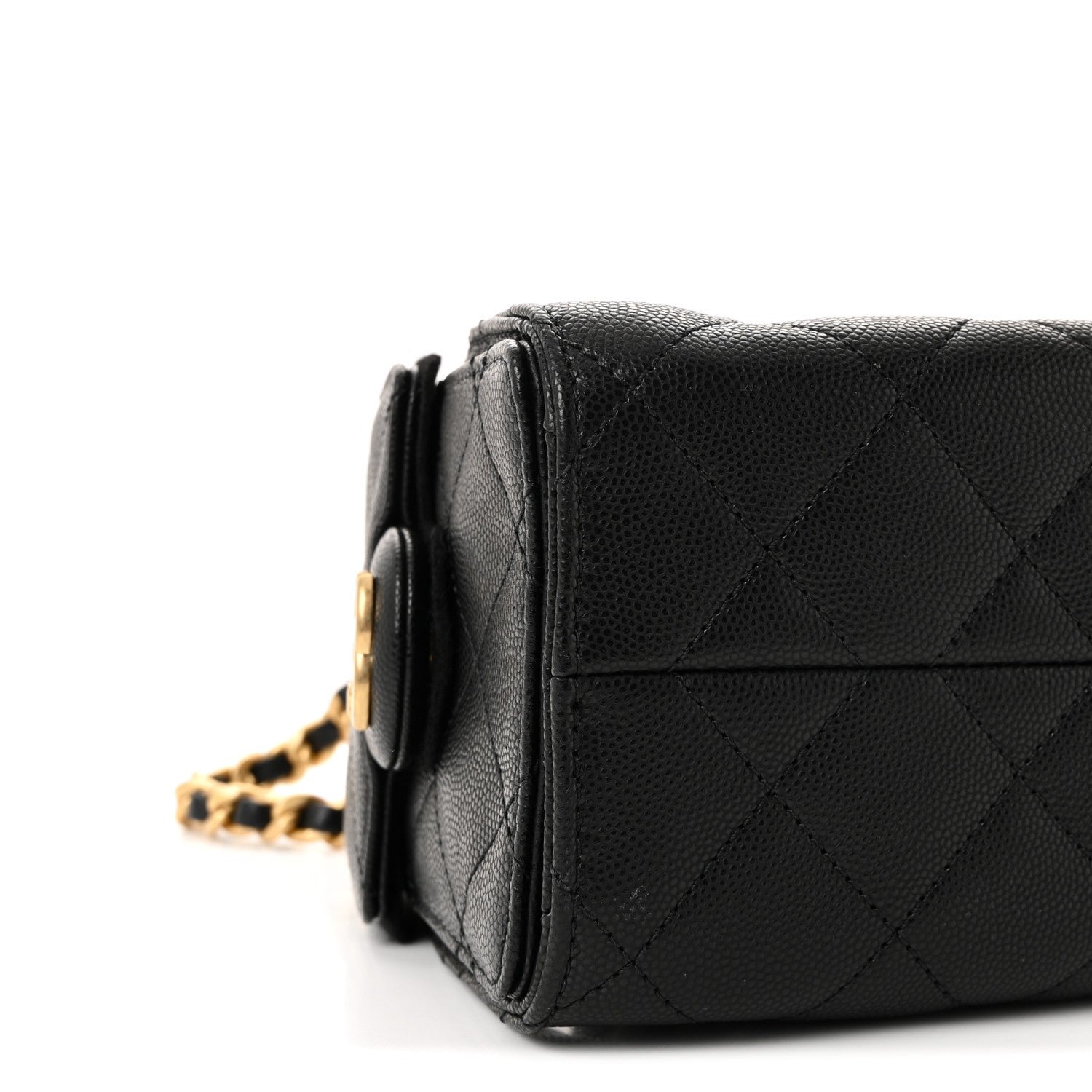 Caviar Quilted Mini Chanel 25 Handbag Black - Image 9