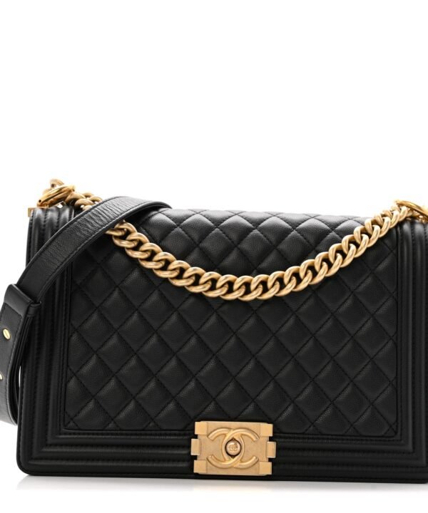 Caviar Quilted New Medium Boy Flap Black