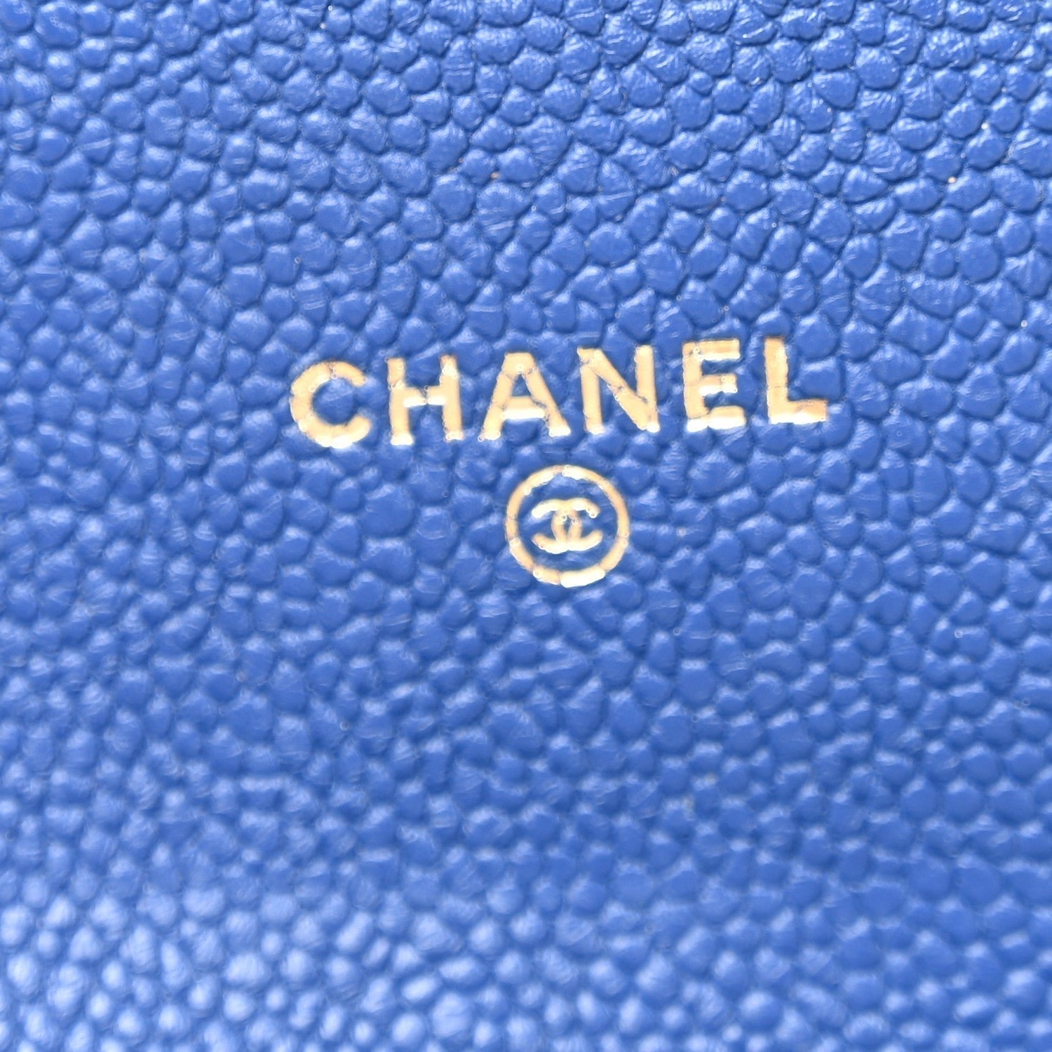 Caviar Quilted CC Box Gusset Flap Wallet Blue - Image 6