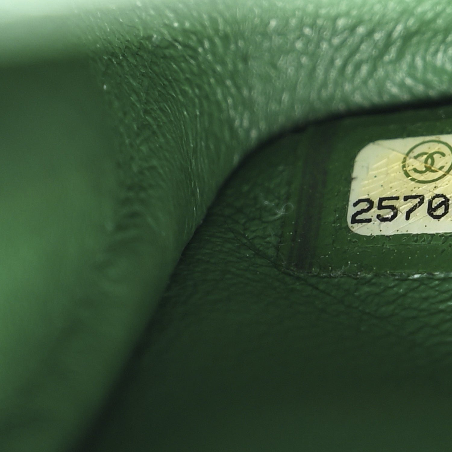 Metallic Caviar Quilted Mini Rectangular Flap Green - Image 7