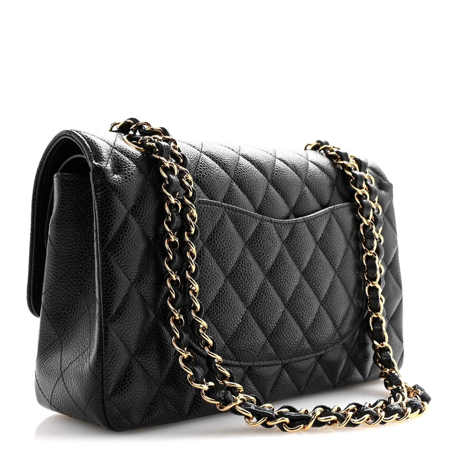 Caviar Quilted Medium Double Flap Black - Image 3