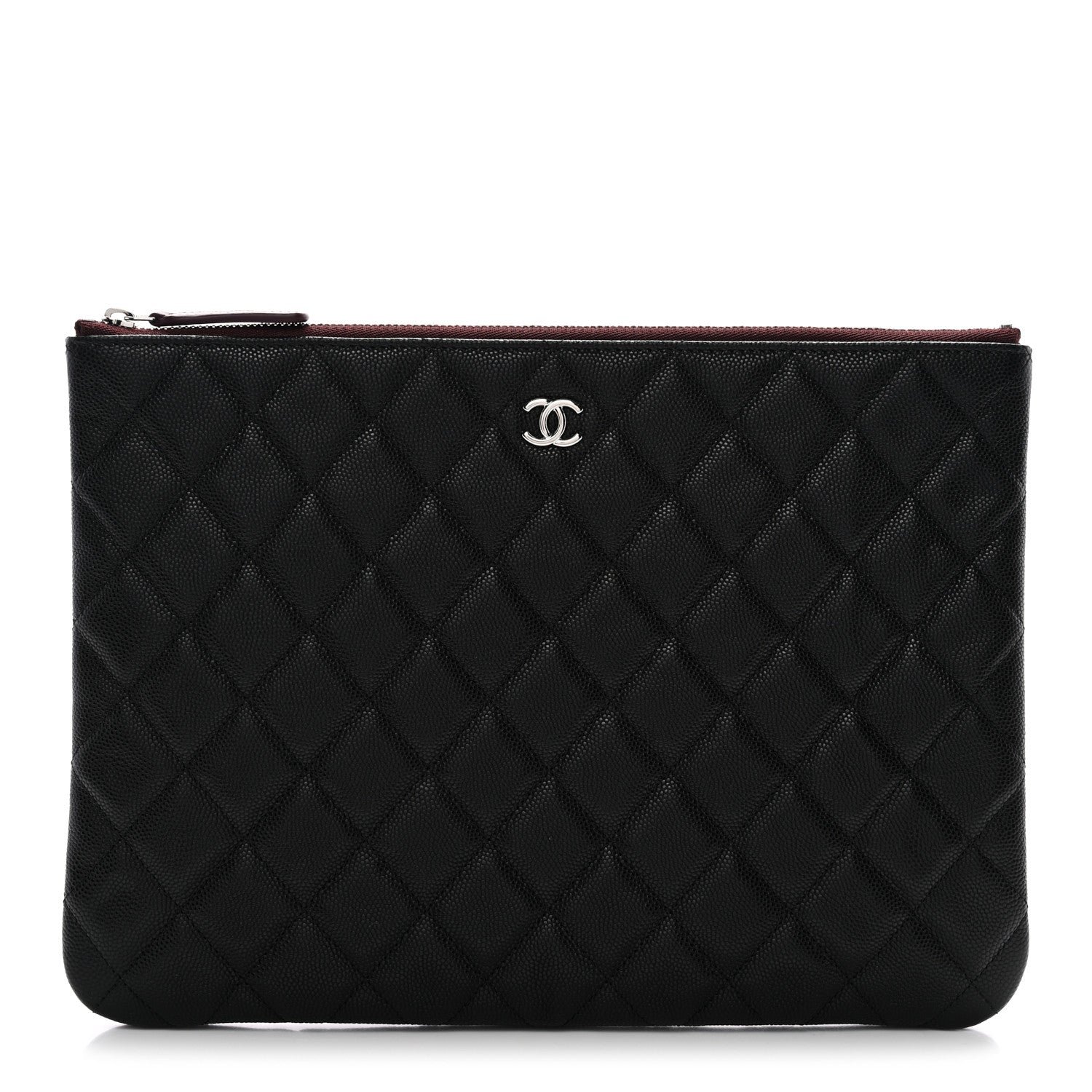 Caviar Quilted Medium Cosmetic Case Black