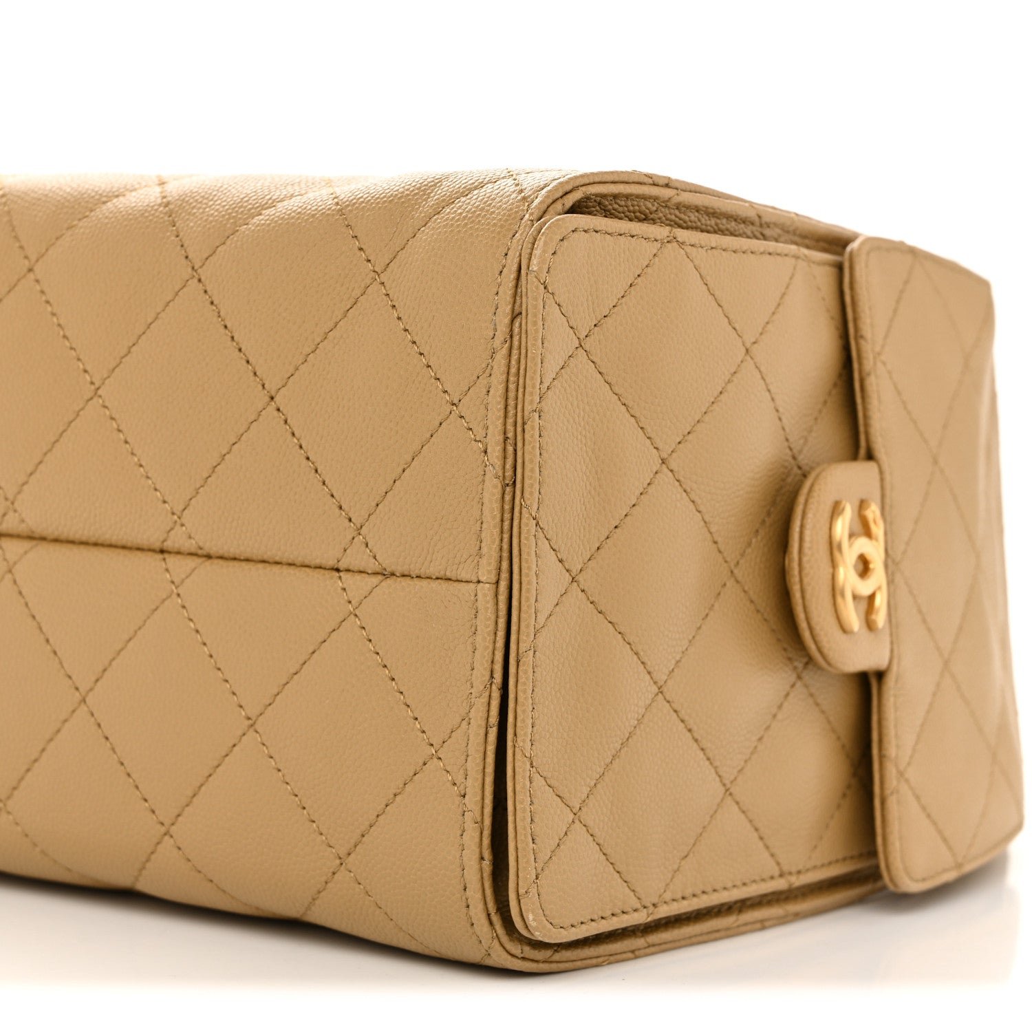 Caviar Quilted Small Chanel 25 Handbag Beige - Image 10