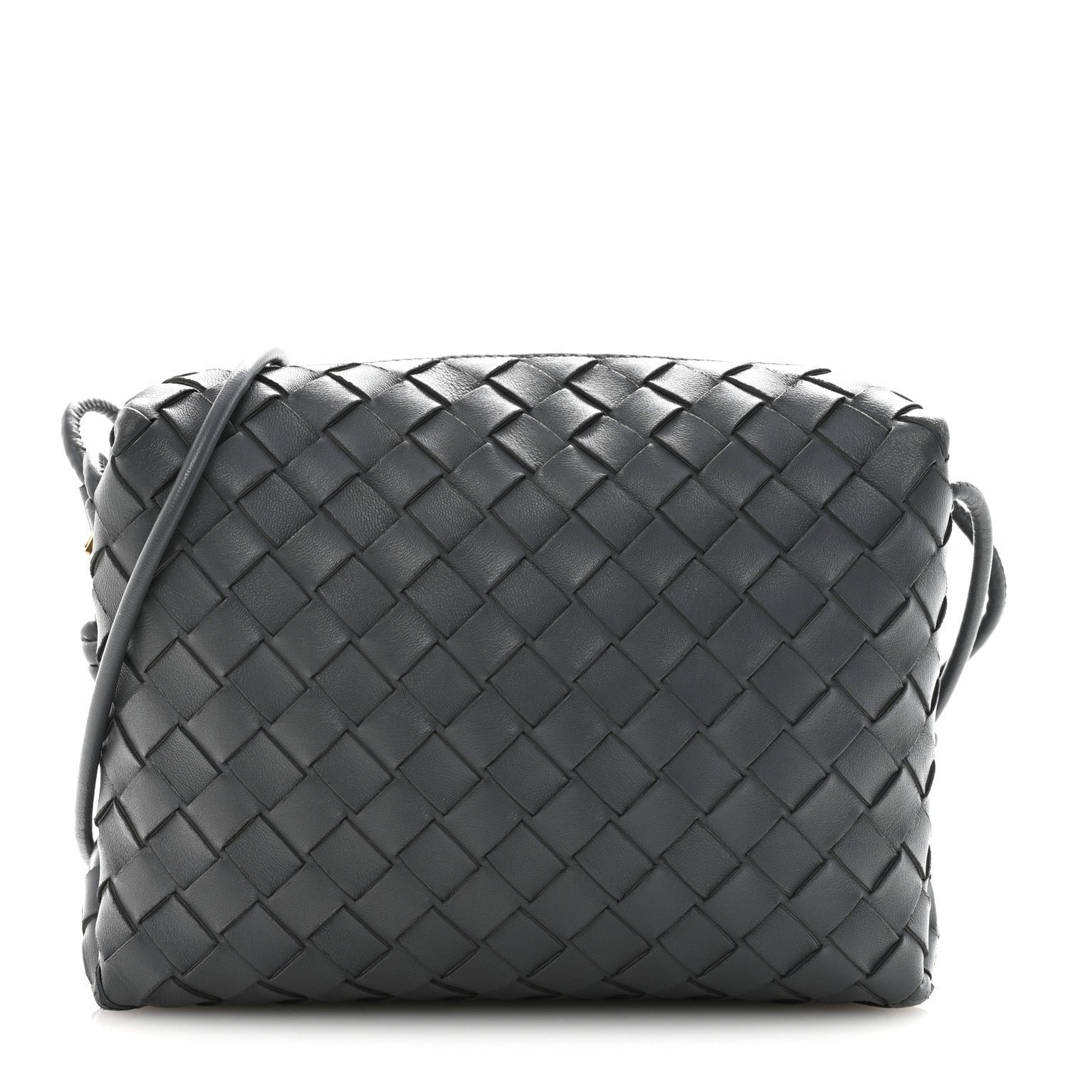 Nappa Intrecciato Small Loop Camera Bag Thunder