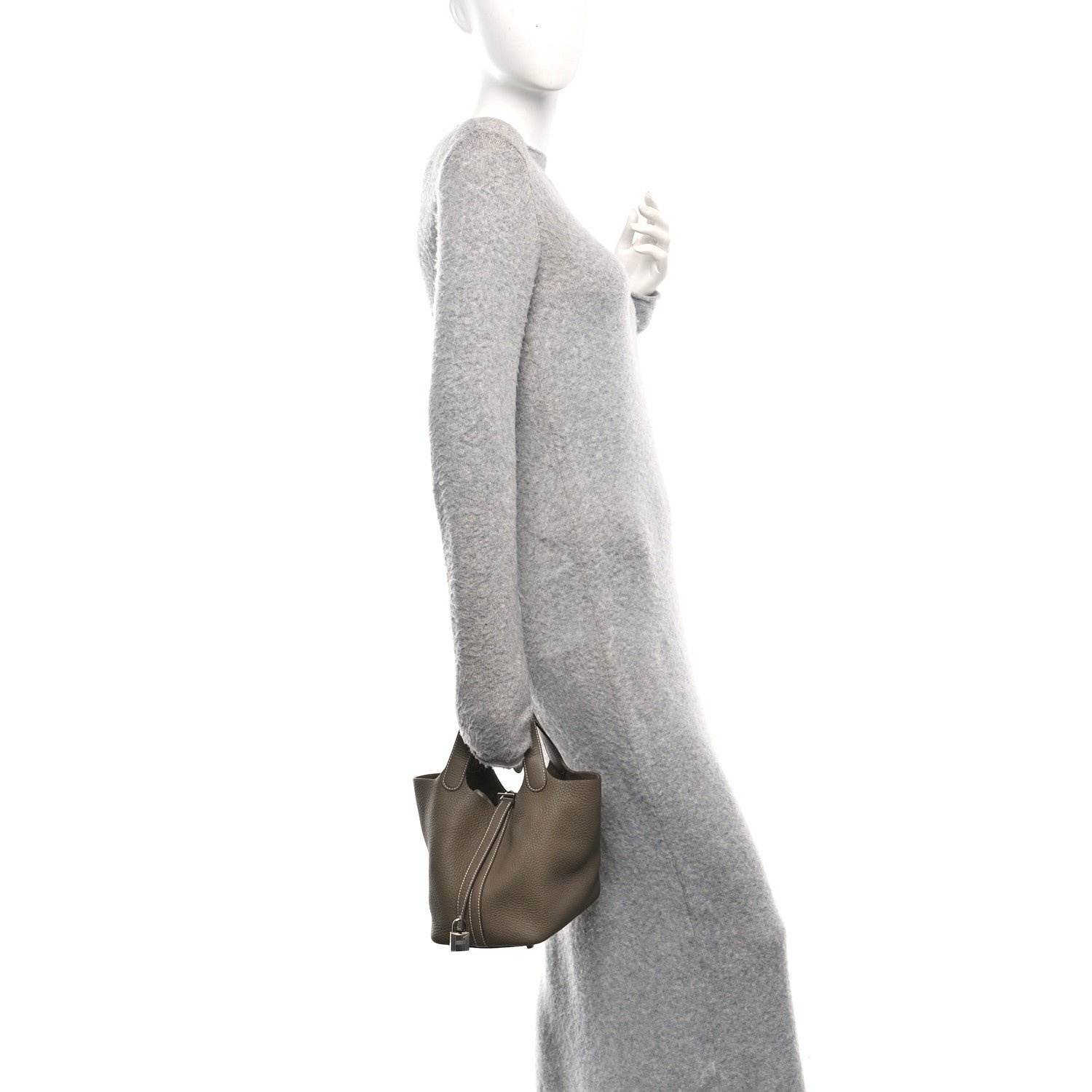 Taurillon Clemence Picotin Lock 18 PM Etoupe - Image 2