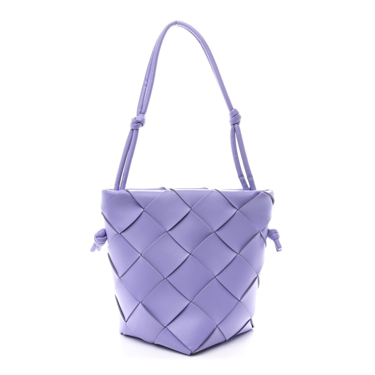 Nappa Maxi Intrecciato Clasp Bucket Bag Wisteria