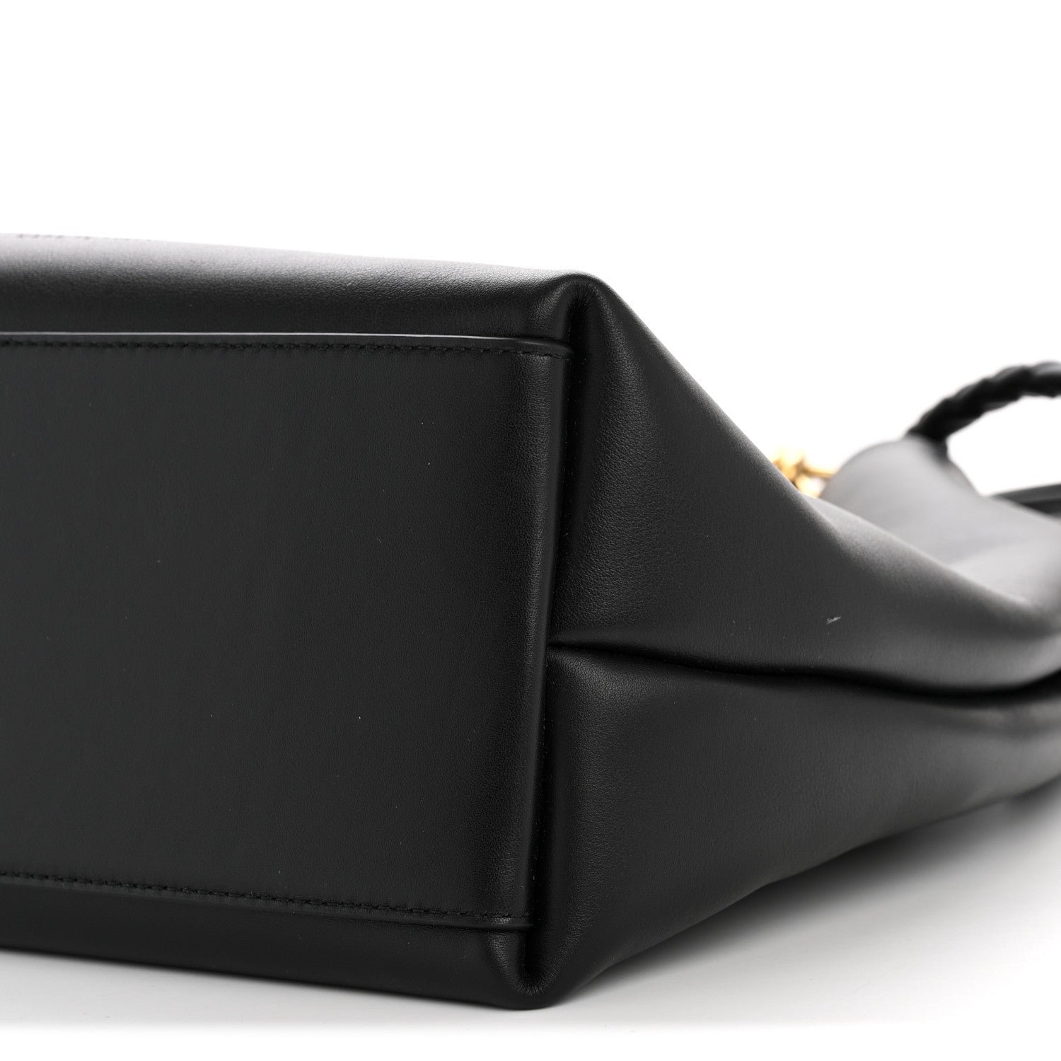 Silky Calfskin Small Andiamo Bucket Bag Black - Image 10