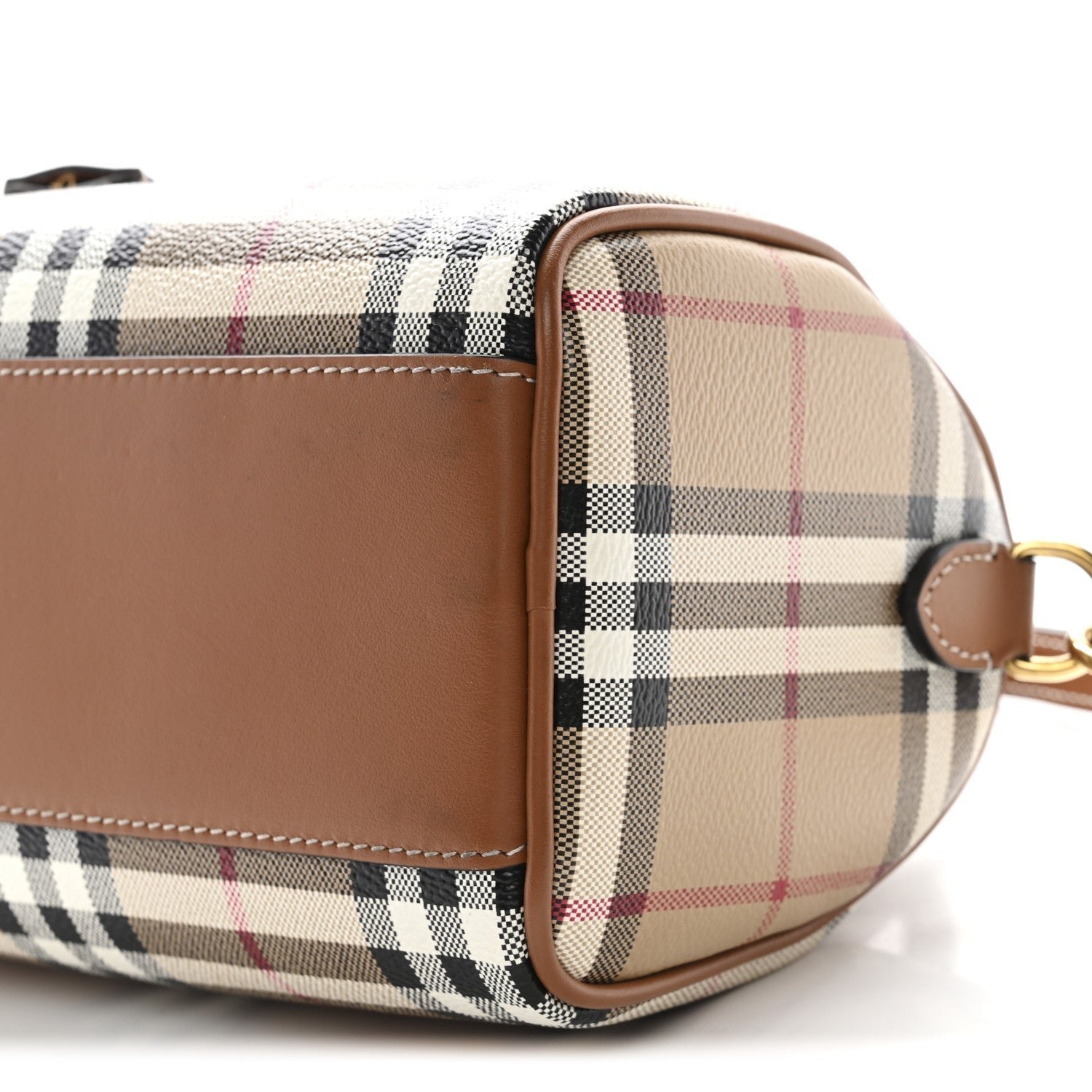 Vintage Check Mini Bowling Bag Briar Brown - Image 9