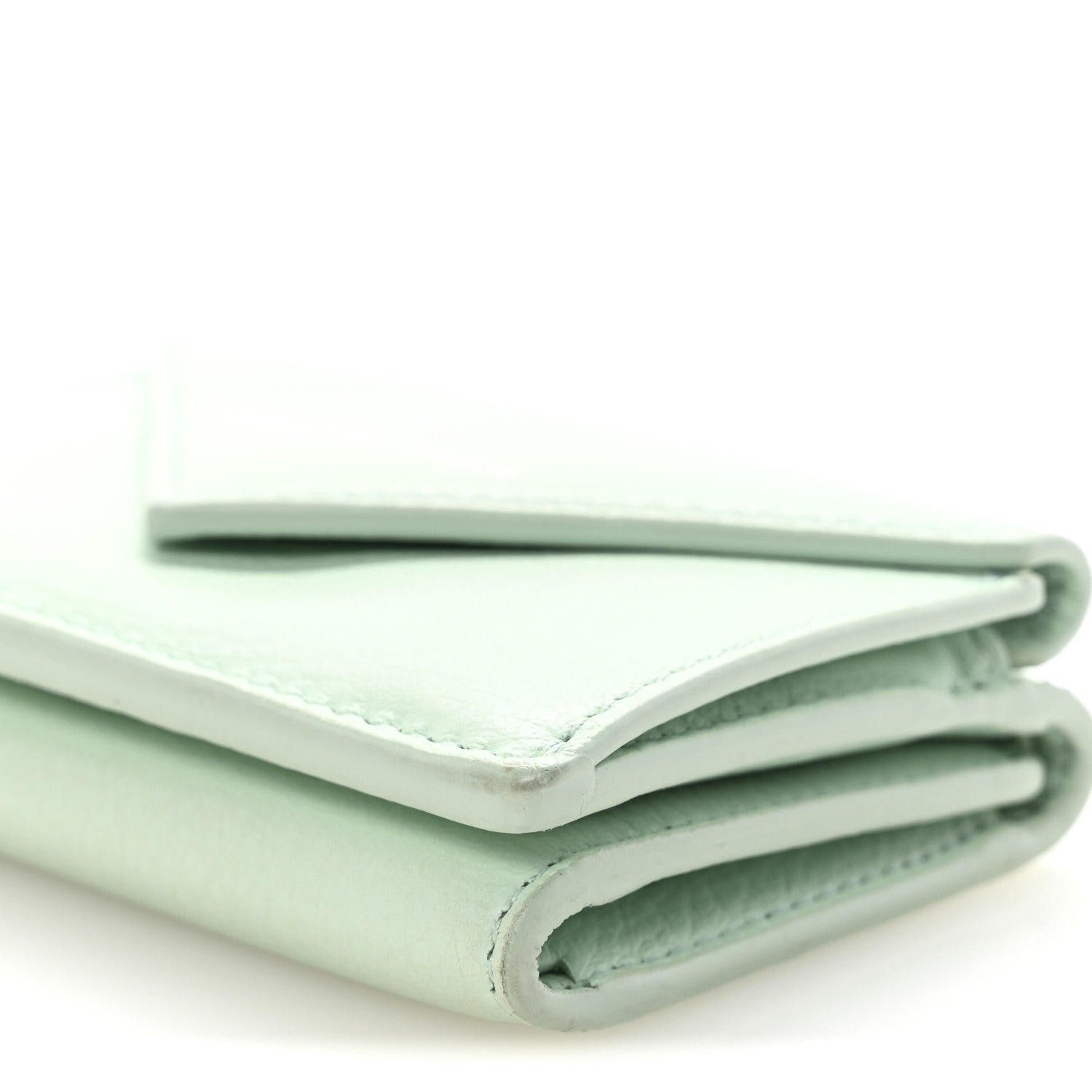 Smooth Calfskin Mini Papier Wallet Light Mint - Image 8