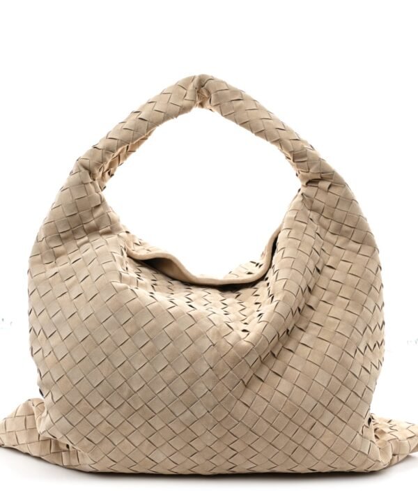 Suede Intrecciato Large Hop Ecru