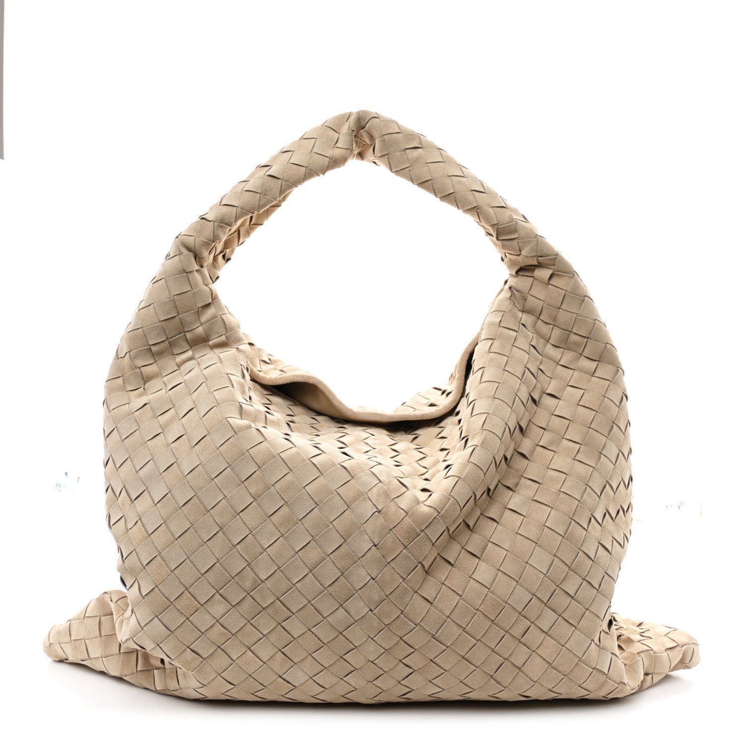 Suede Intrecciato Large Hop Ecru