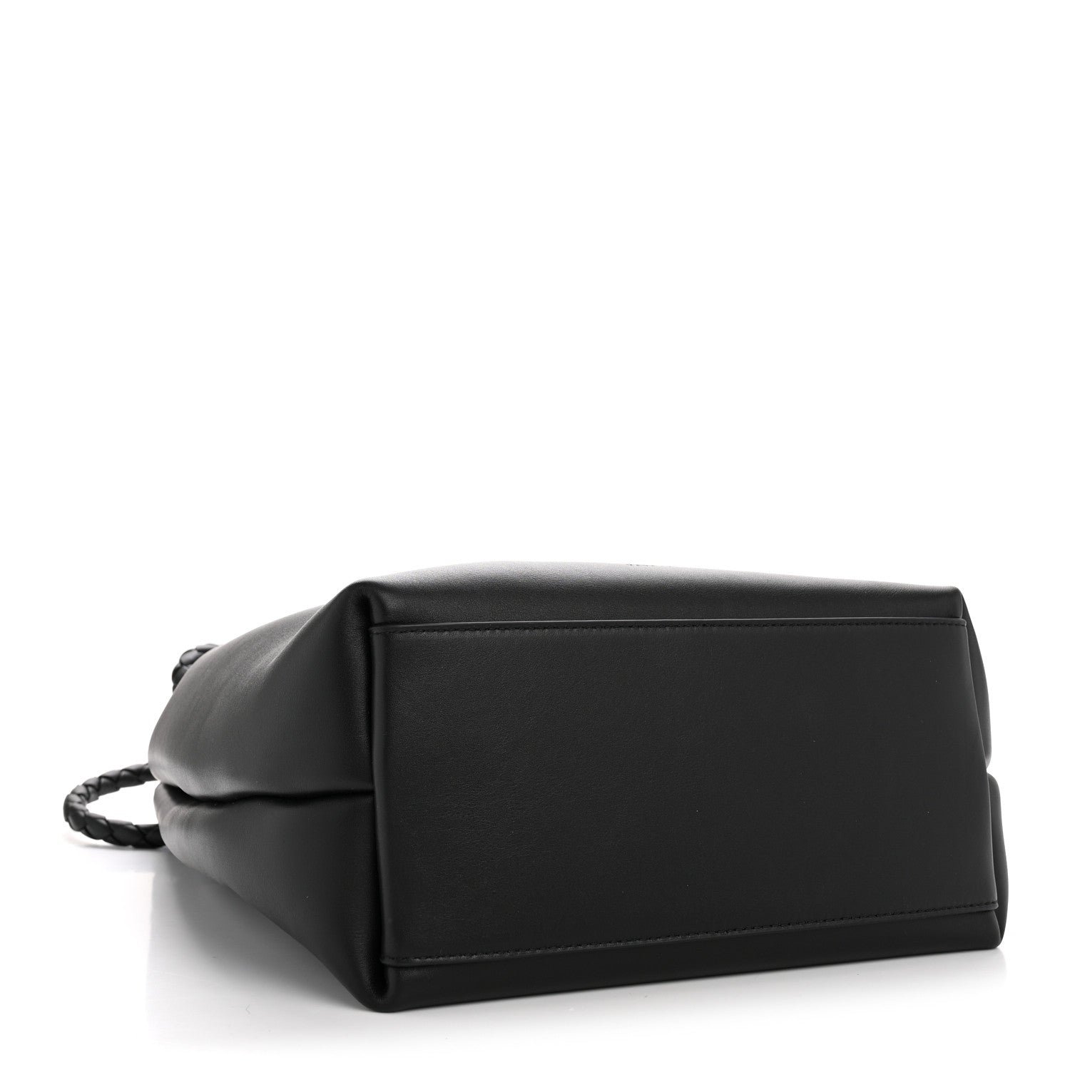 Silky Calfskin Small Andiamo Bucket Bag Black - Image 4