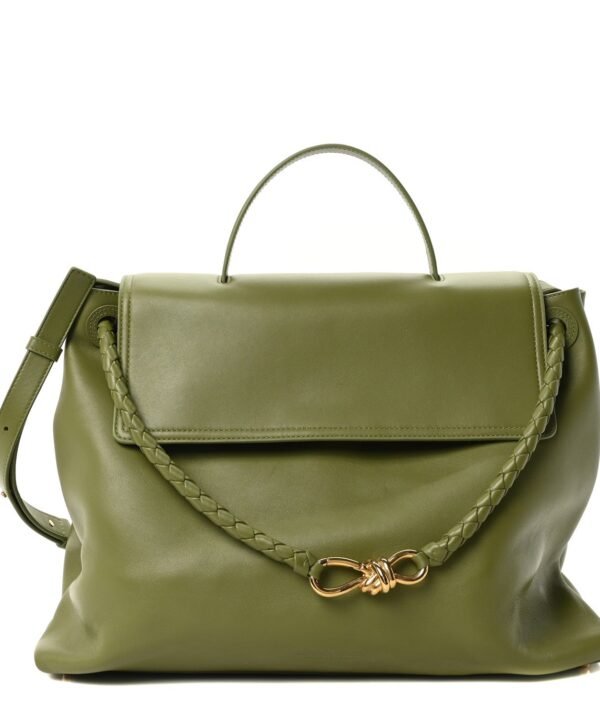 Silky Calfskin Large Ciao Ciao Matcha