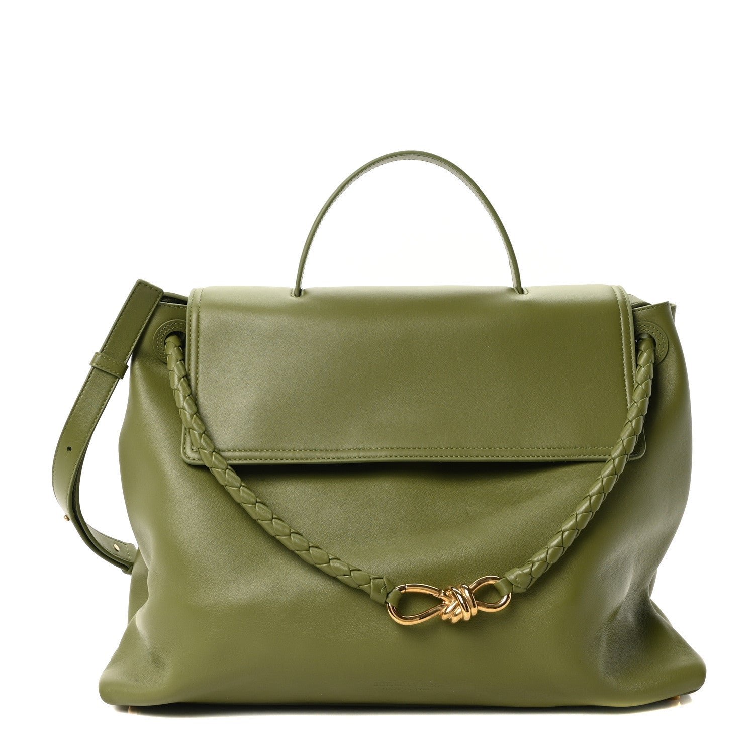 Silky Calfskin Large Ciao Ciao Matcha