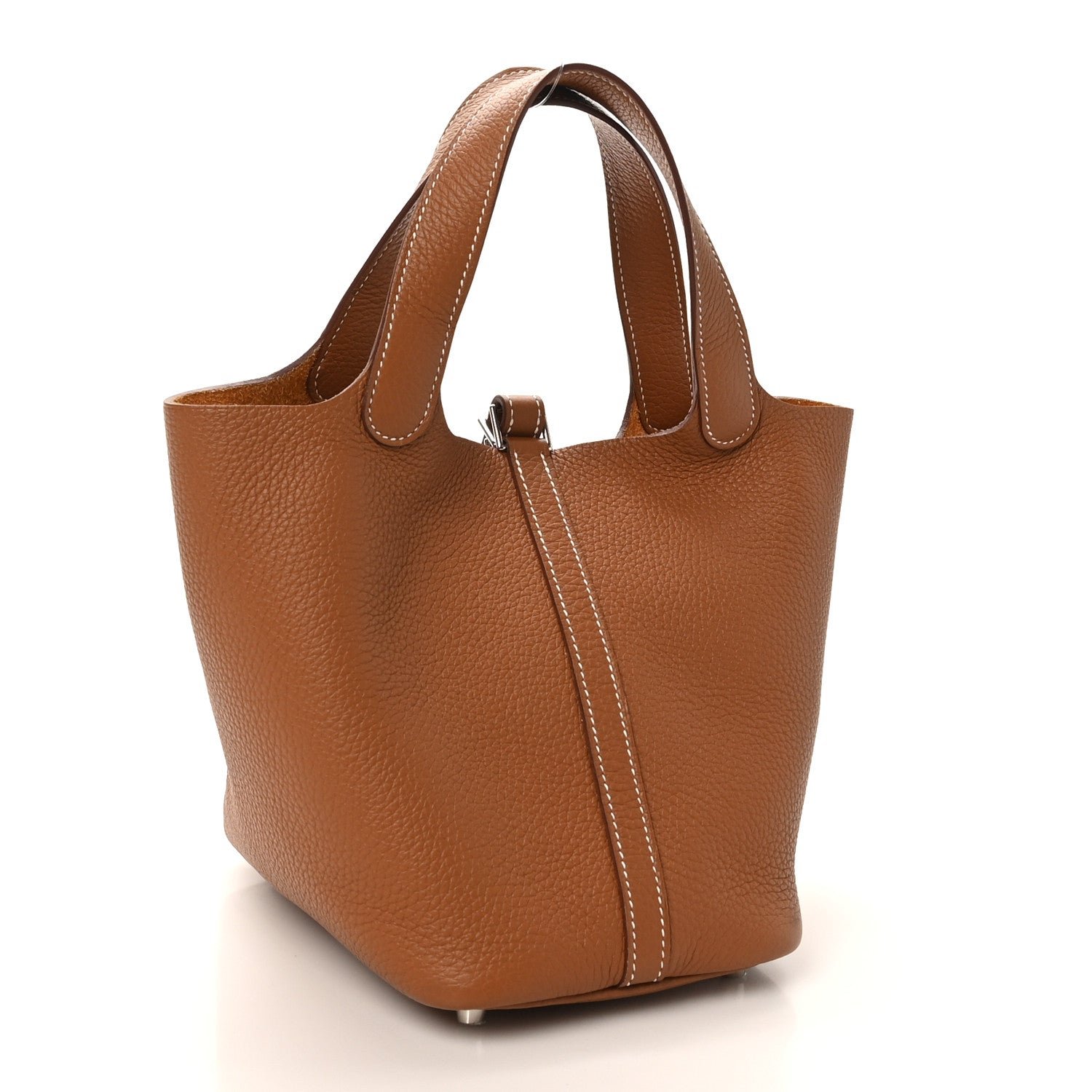 Taurillon Clemence Picotin Lock 18 PM Gold - Image 2