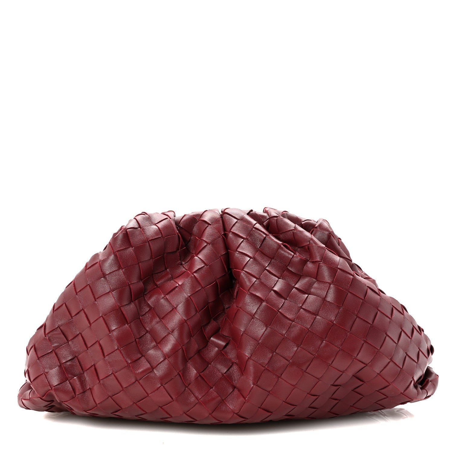 Nappa Maxi Intrecciato The Pouch Oversized Clutch Bordeaux