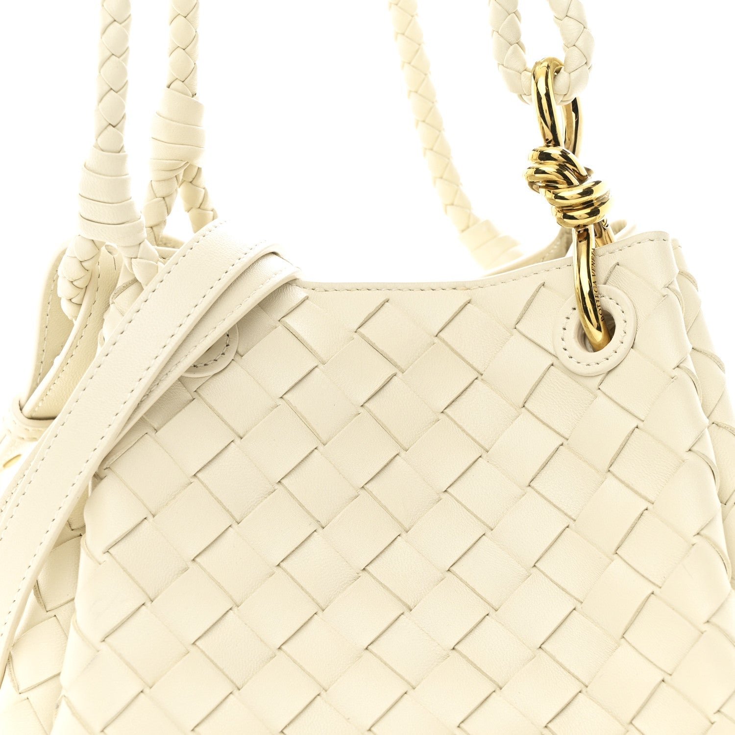 Nappa Intrecciato Small Parachute Shoulder Bag Sea Salt - Image 7