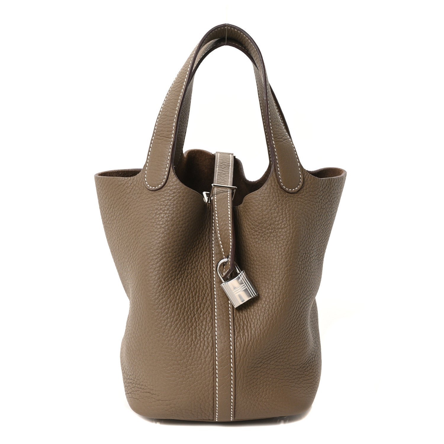 Taurillon Clemence Picotin Lock 18 PM Etoupe