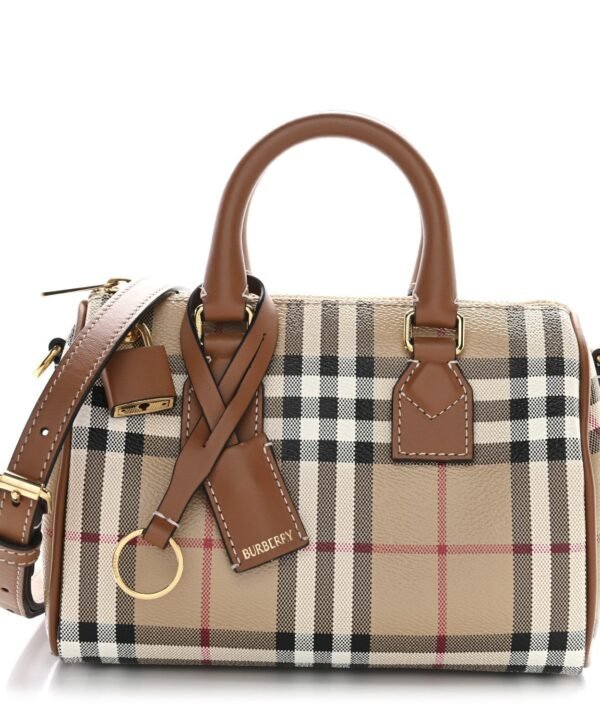Vintage Check Mini Bowling Bag Briar Brown