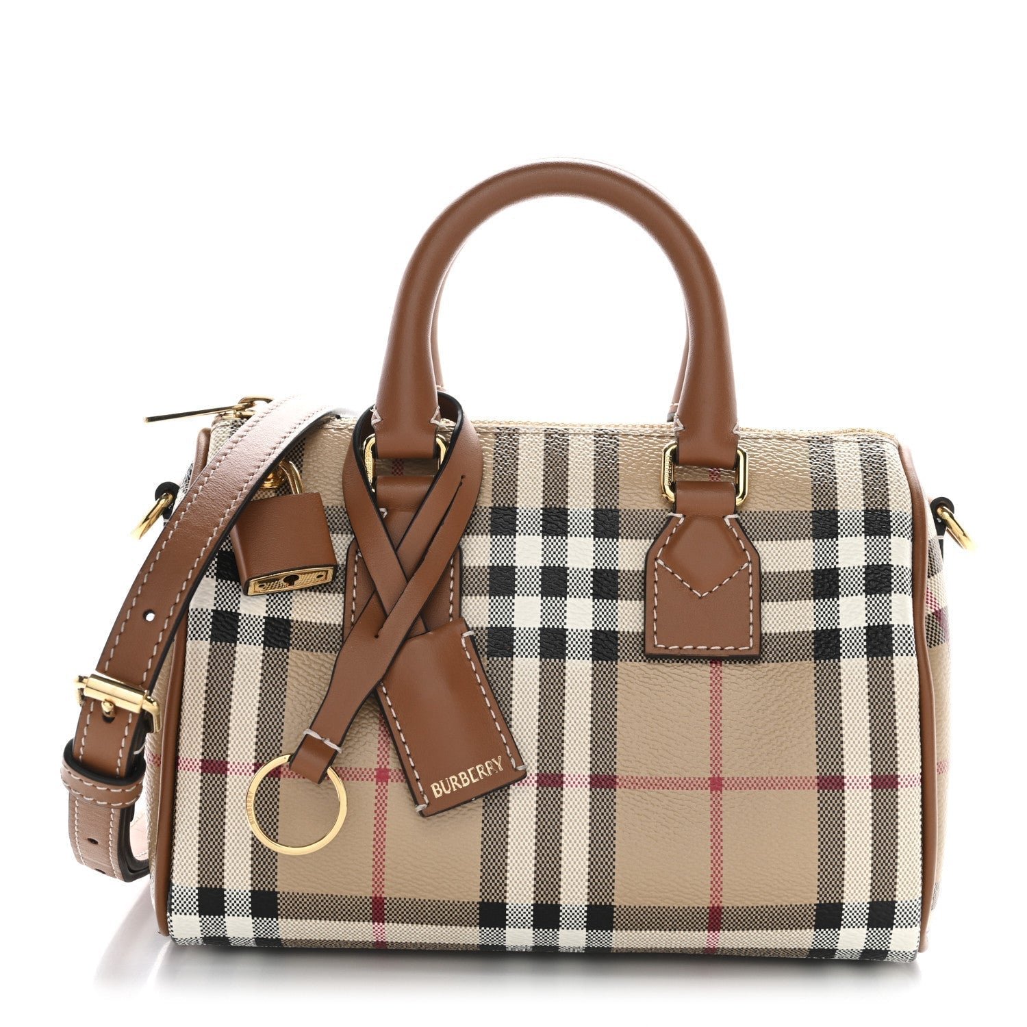 Vintage Check Mini Bowling Bag Briar Brown