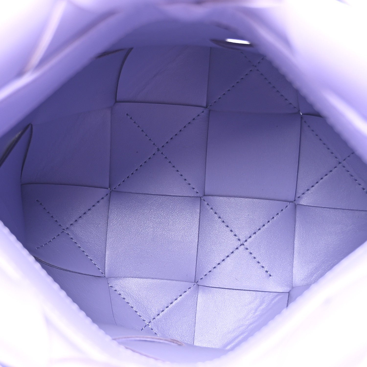 Nappa Maxi Intrecciato Clasp Bucket Bag Wisteria - Image 5