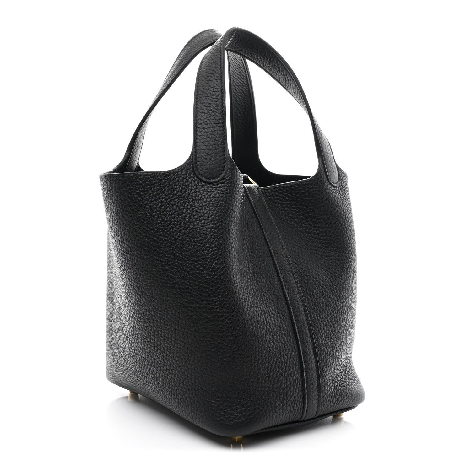 Taurillon Clemence Picotin Lock 18 PM Black - Image 3