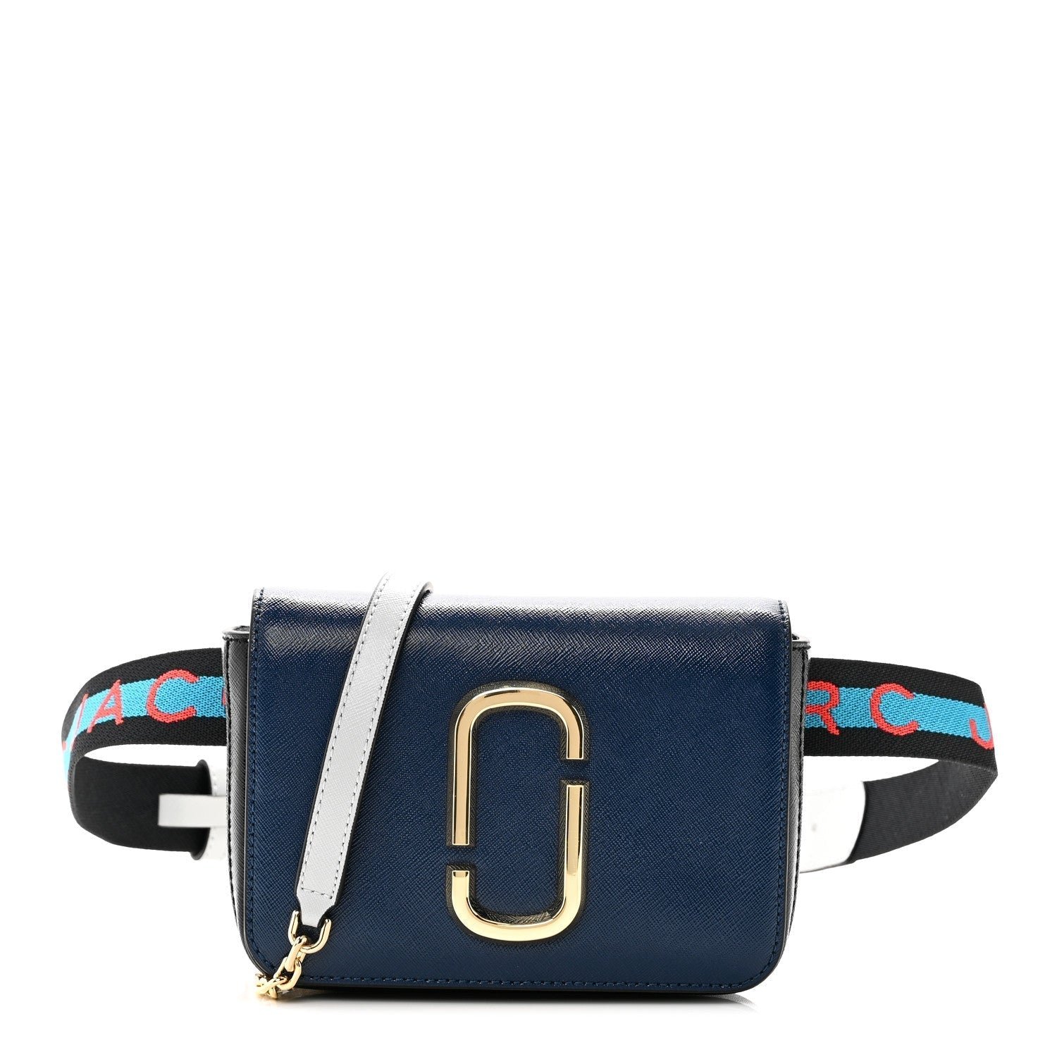 Saffiano Hip Shot Belt Bag Blue Sea Multicolor