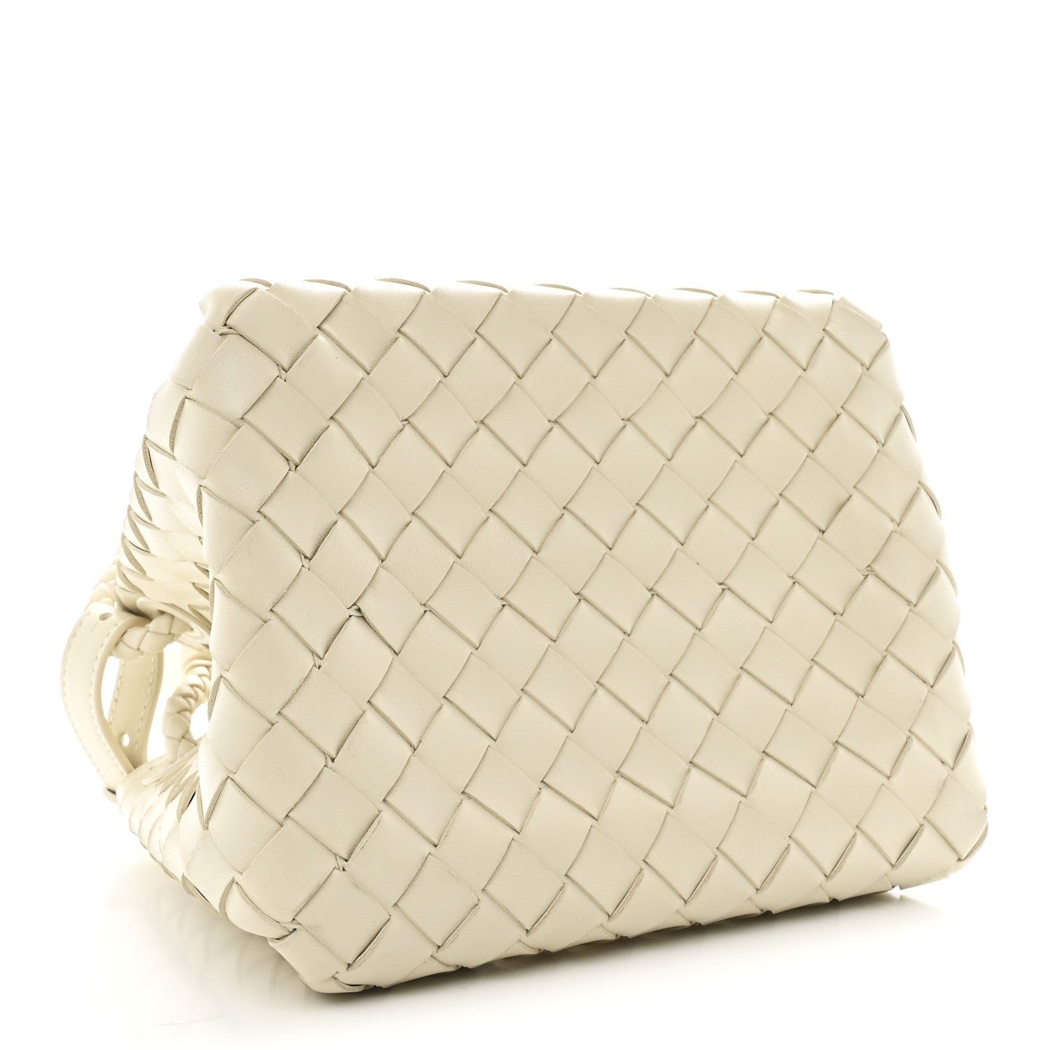 Nappa Intrecciato Small Parachute Shoulder Bag Sea Salt - Image 4