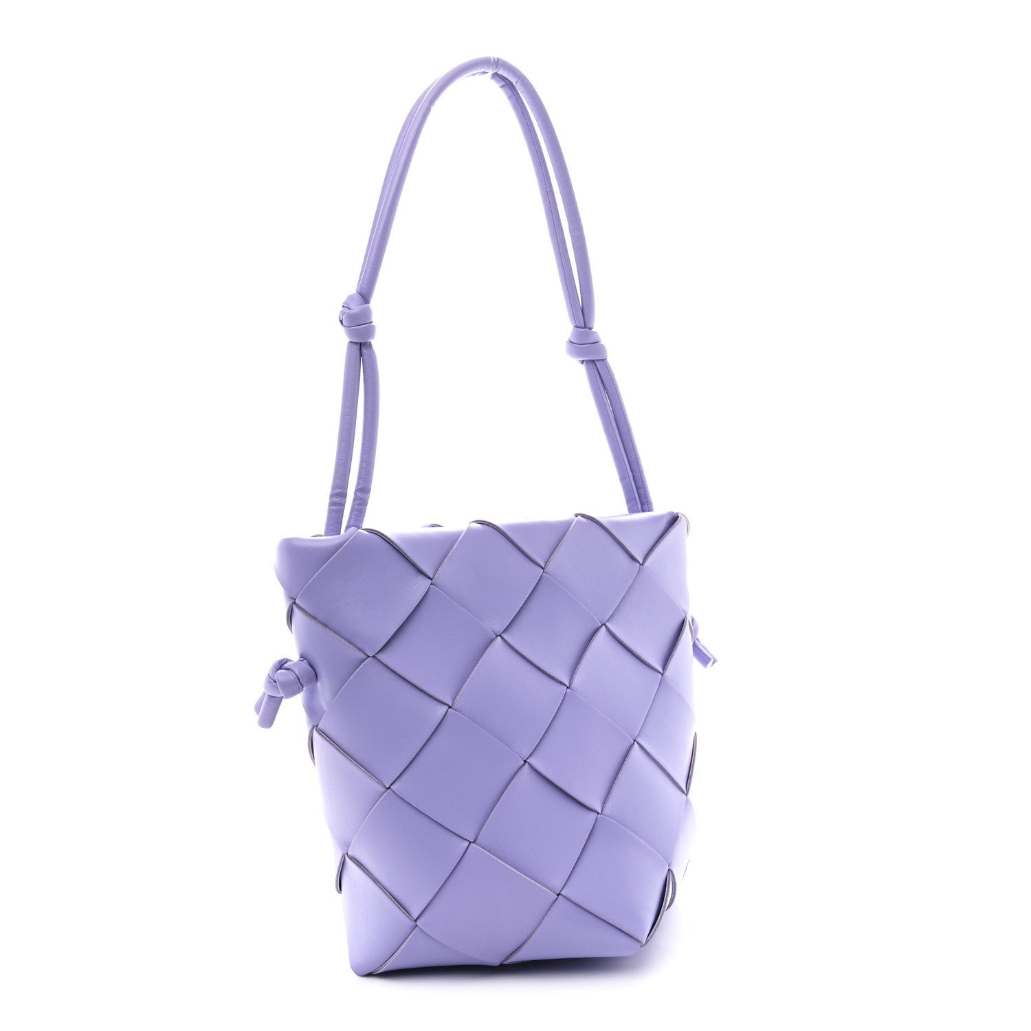 Nappa Maxi Intrecciato Clasp Bucket Bag Wisteria - Image 3