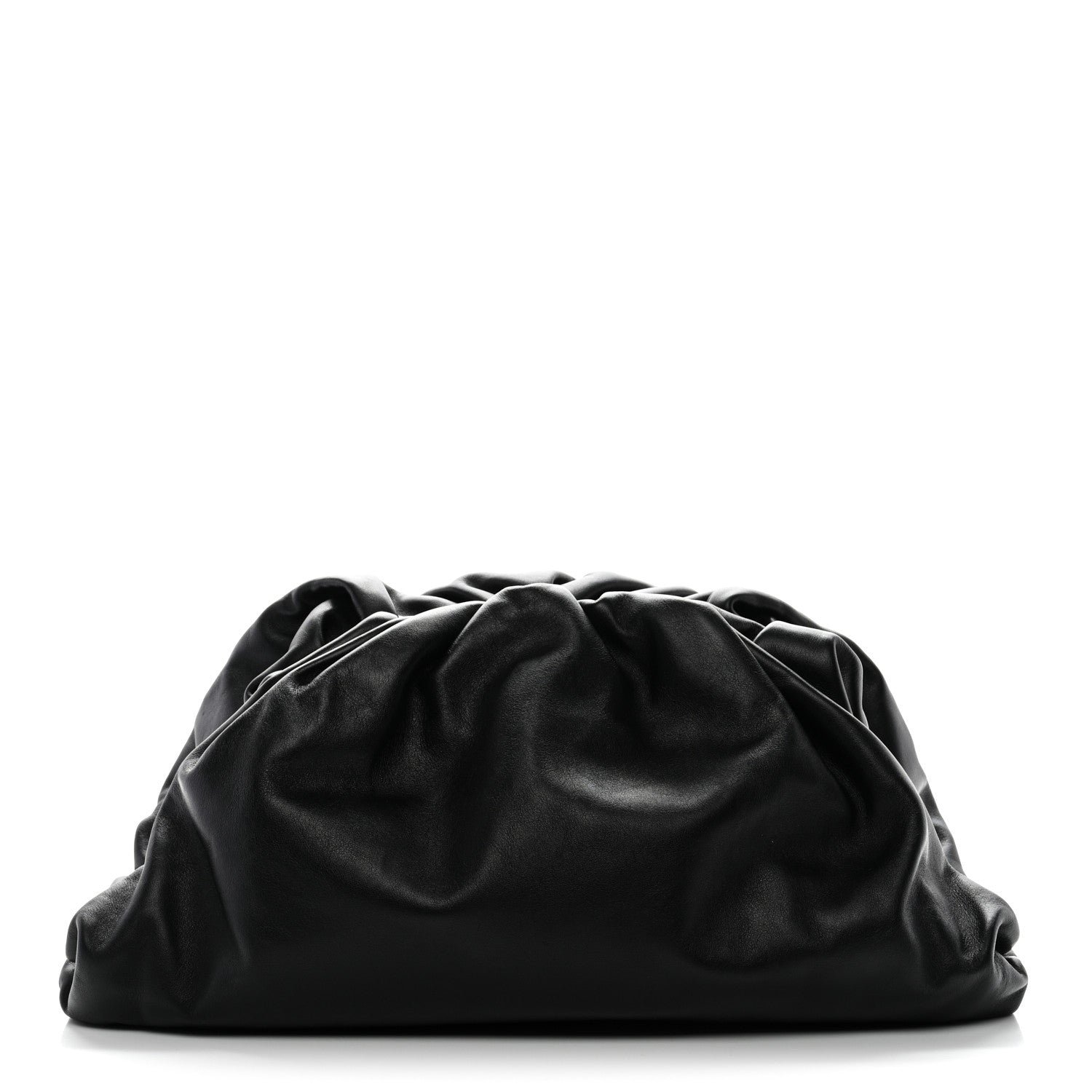 Smooth Butter Calf The Pouch Oversized Clutch Black