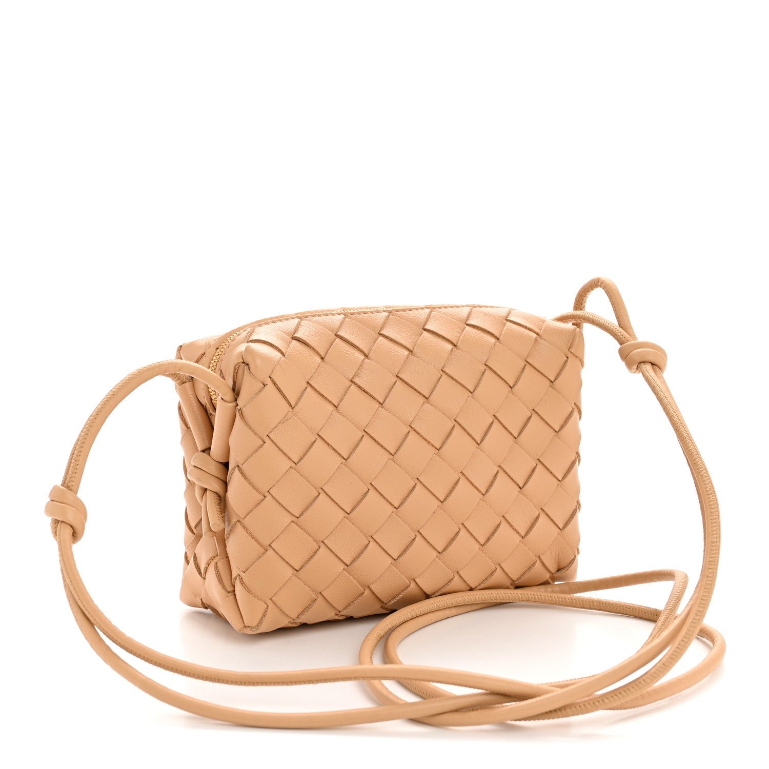 Nappa Intrecciato Mini Loop Camera Bag Almond - Image 3