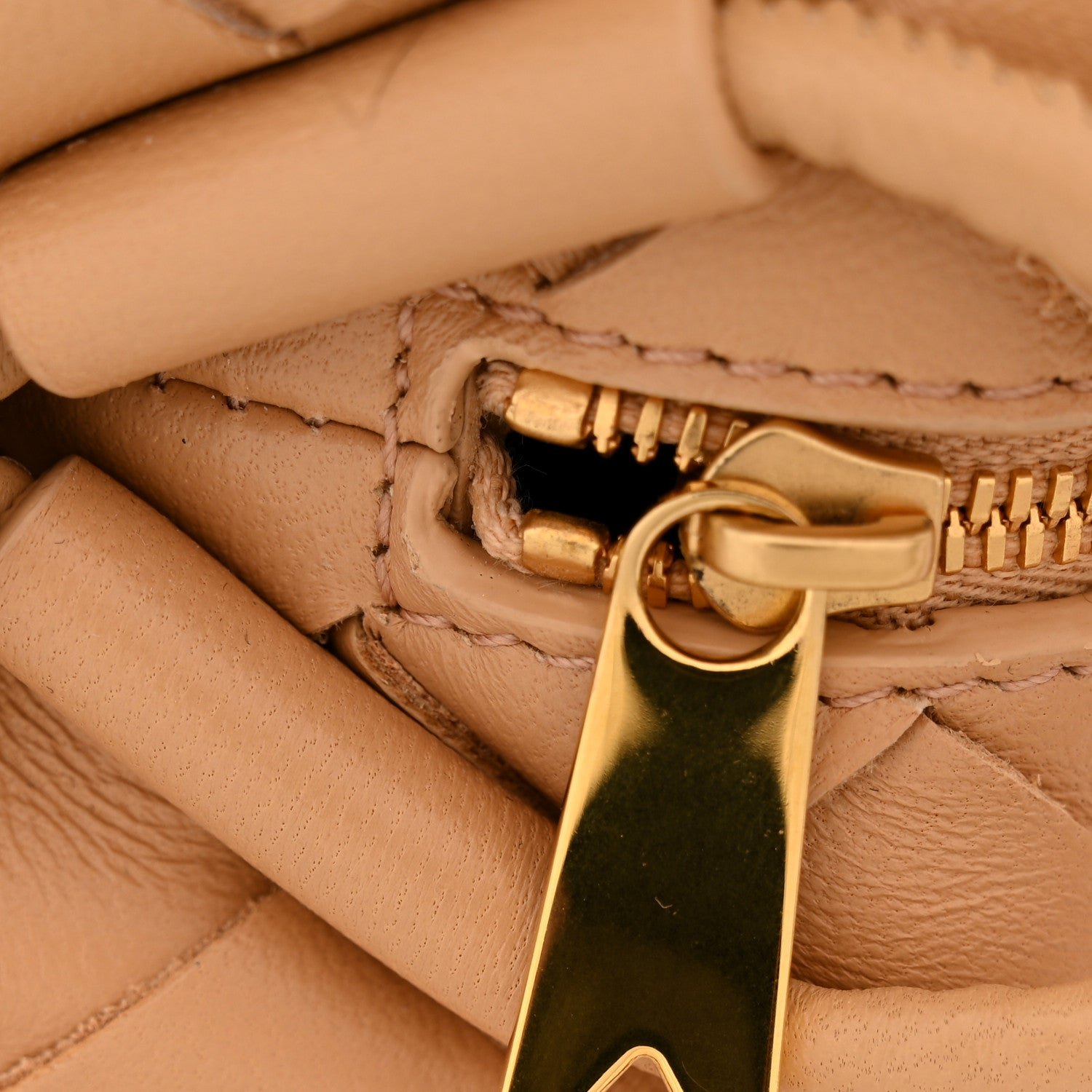 Nappa Intrecciato Mini Loop Camera Bag Almond - Image 10