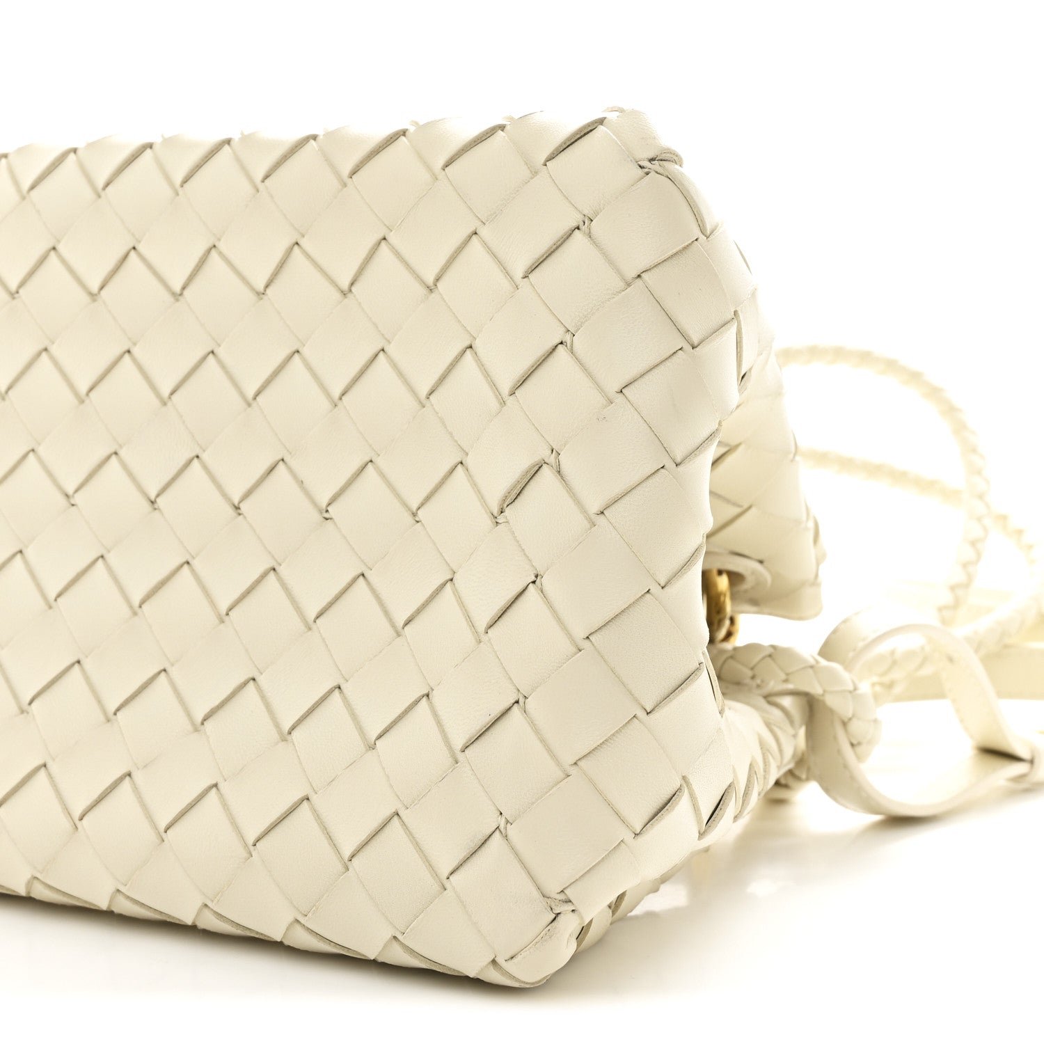 Nappa Intrecciato Small Parachute Shoulder Bag Sea Salt - Image 9