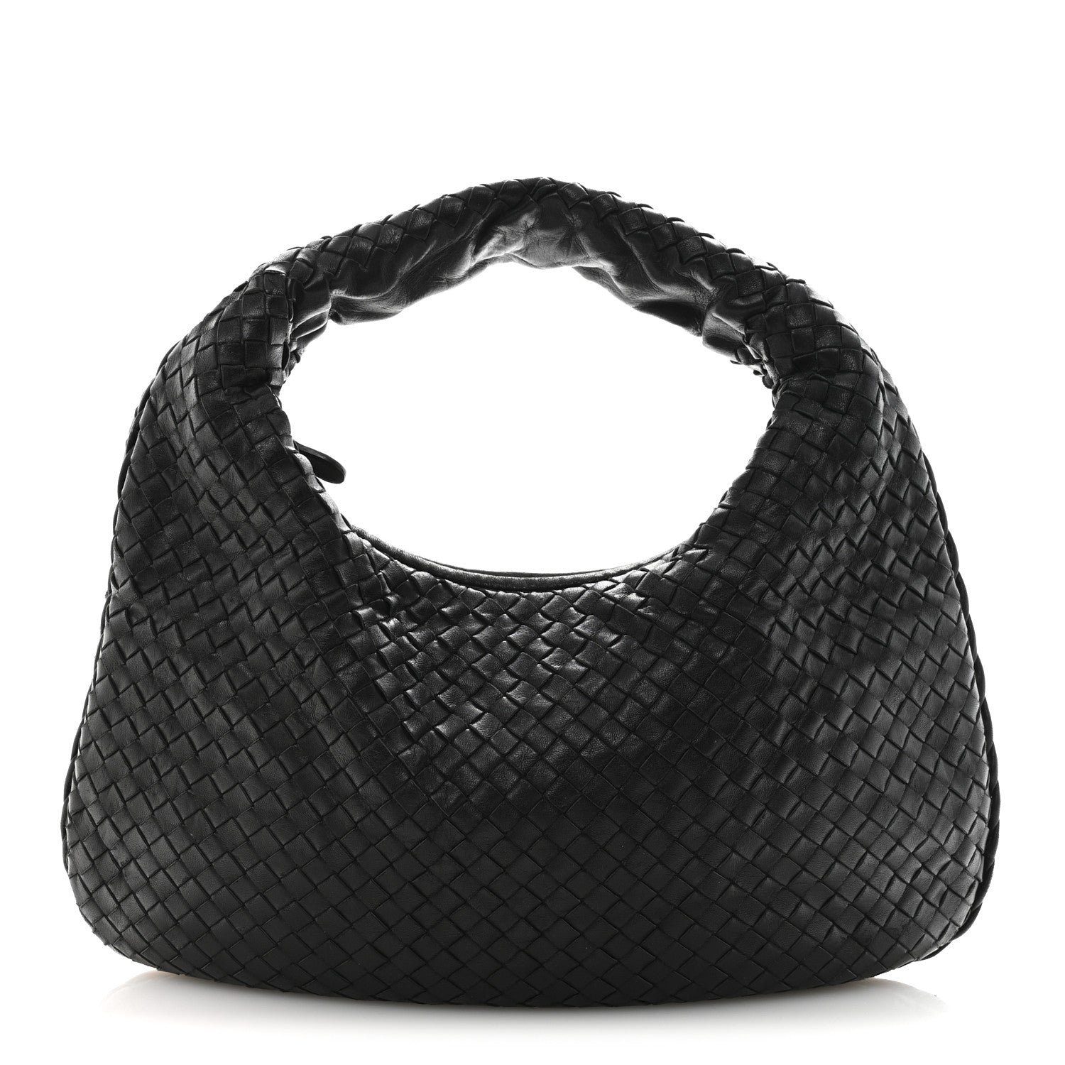 Nappa Intrecciato Medium Veneta Hobo Black