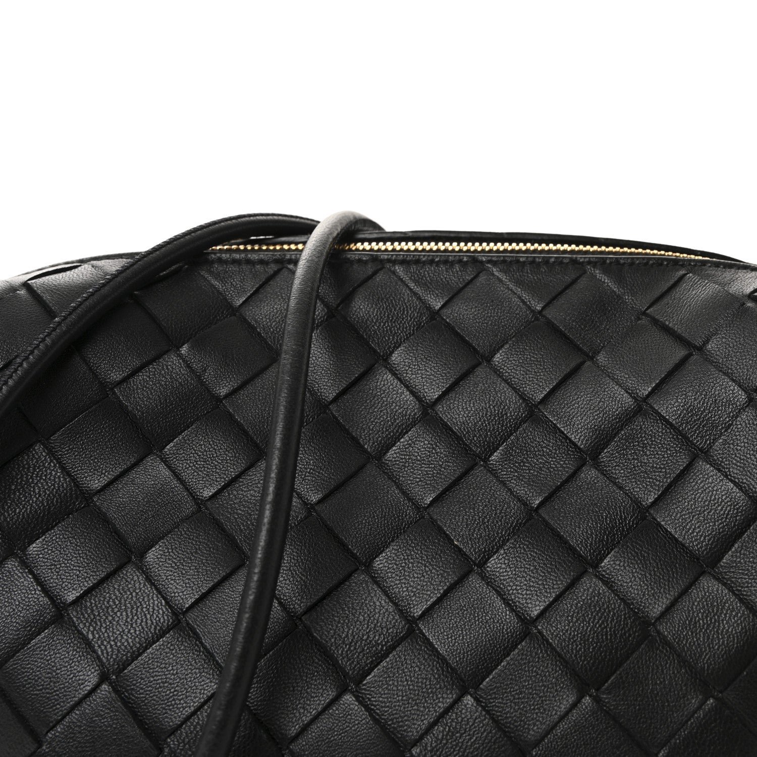 Nappa Intrecciato Small Loop Camera Bag Black - Image 7