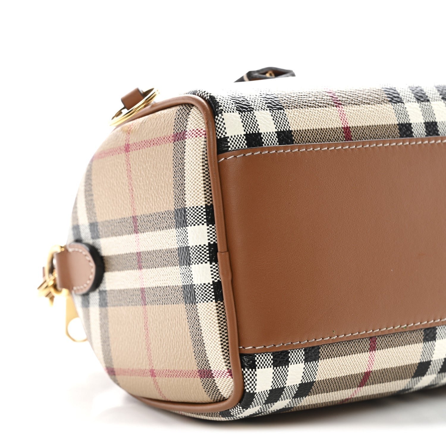 Vintage Check Mini Bowling Bag Briar Brown - Image 8